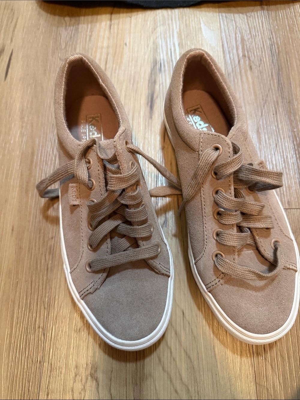 Keds Women's Taupe Suede Low-Top Sneakers